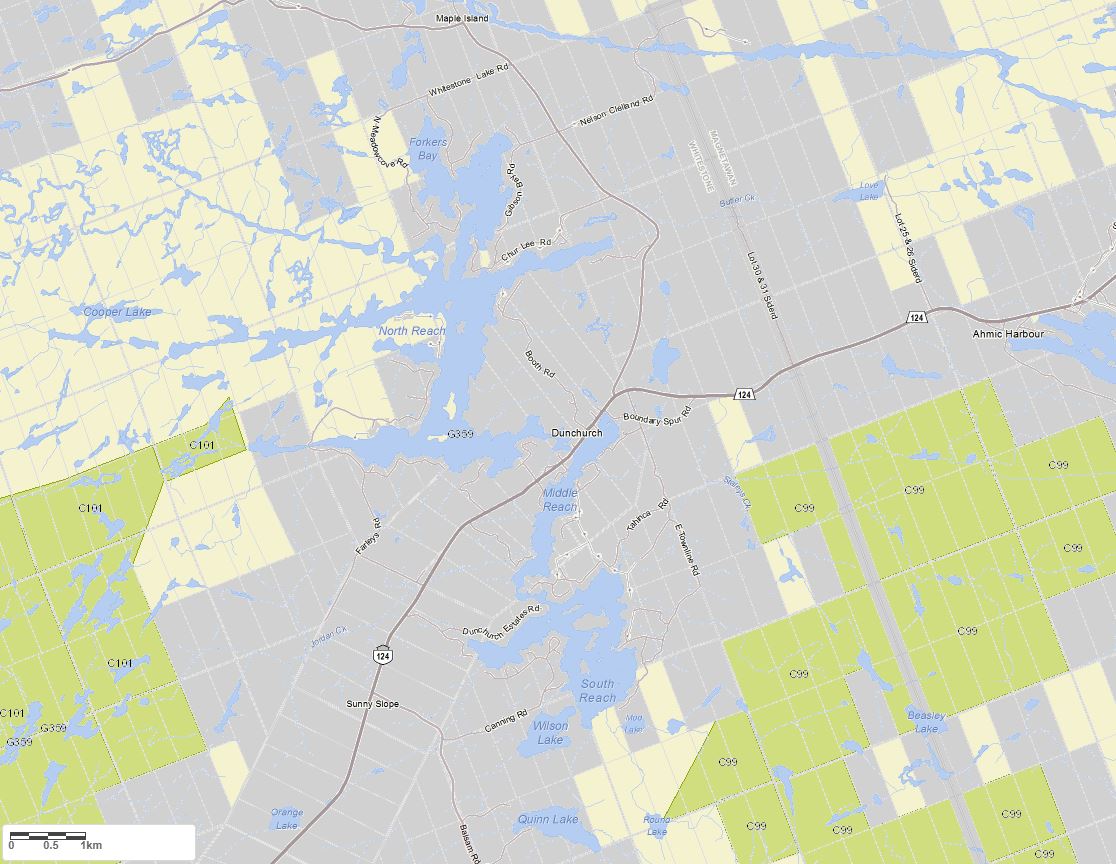 Crown Land Map of Whitestone Lake in Municipality of Whitestone and the District of Parry Sound
